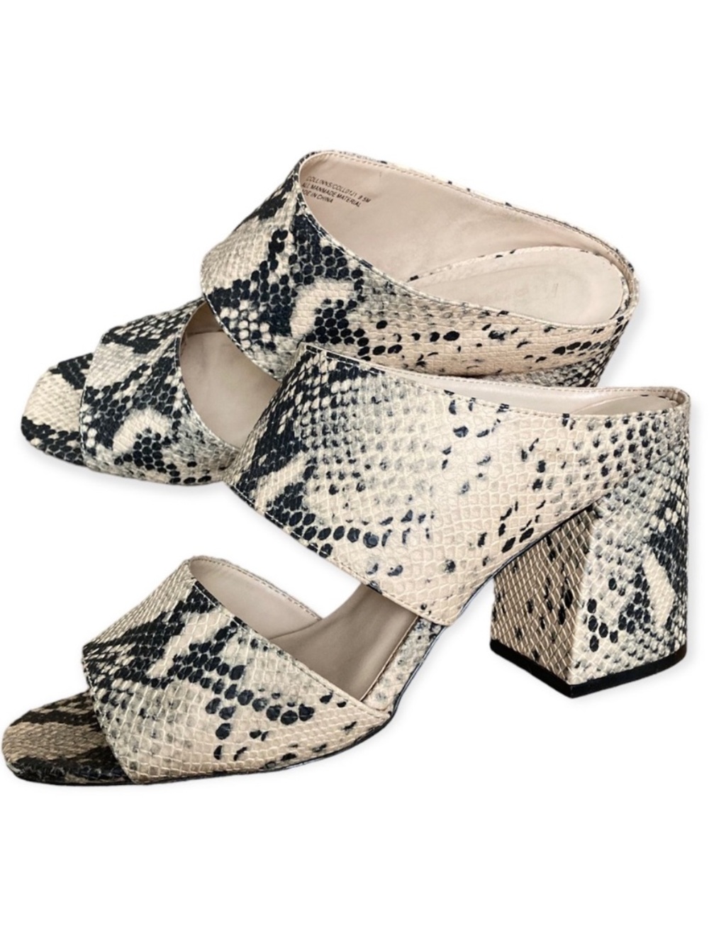 Madden Snake Print Block Heels
